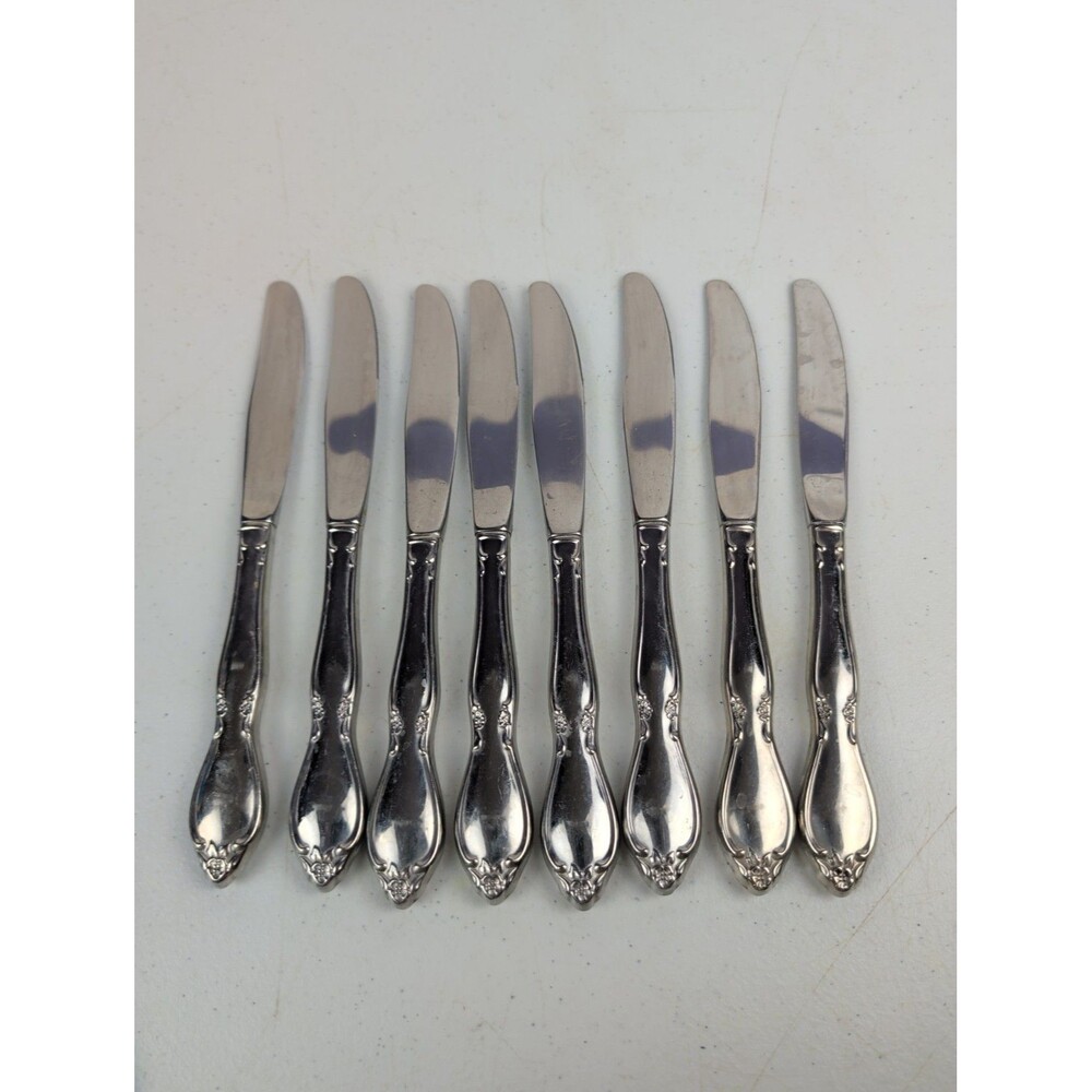 8 Community CHATELAINE Stainless DINNER KNIVES 8 5/8"  Oneida